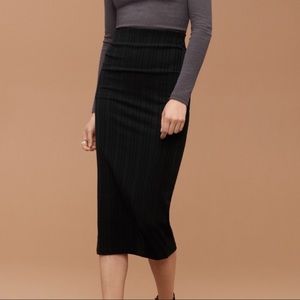 wilfred free black knit pencil skirt